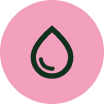Ícone de uma gota rosa